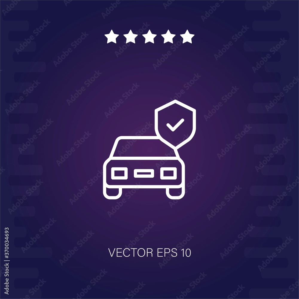 car insurance vector icon modern illustration