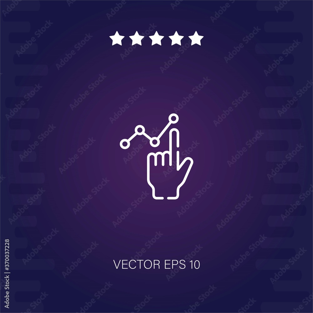 line chart vector icon modern illustration line chart vector icon modern illustration