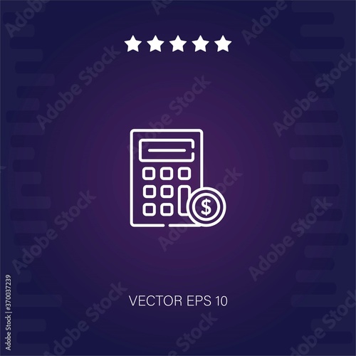 calculator vector icon modern illustration