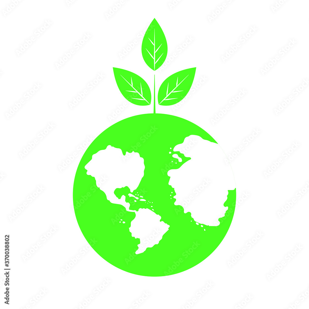 Safe earth and green icon set