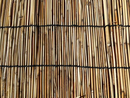 Close up of bamboo mat