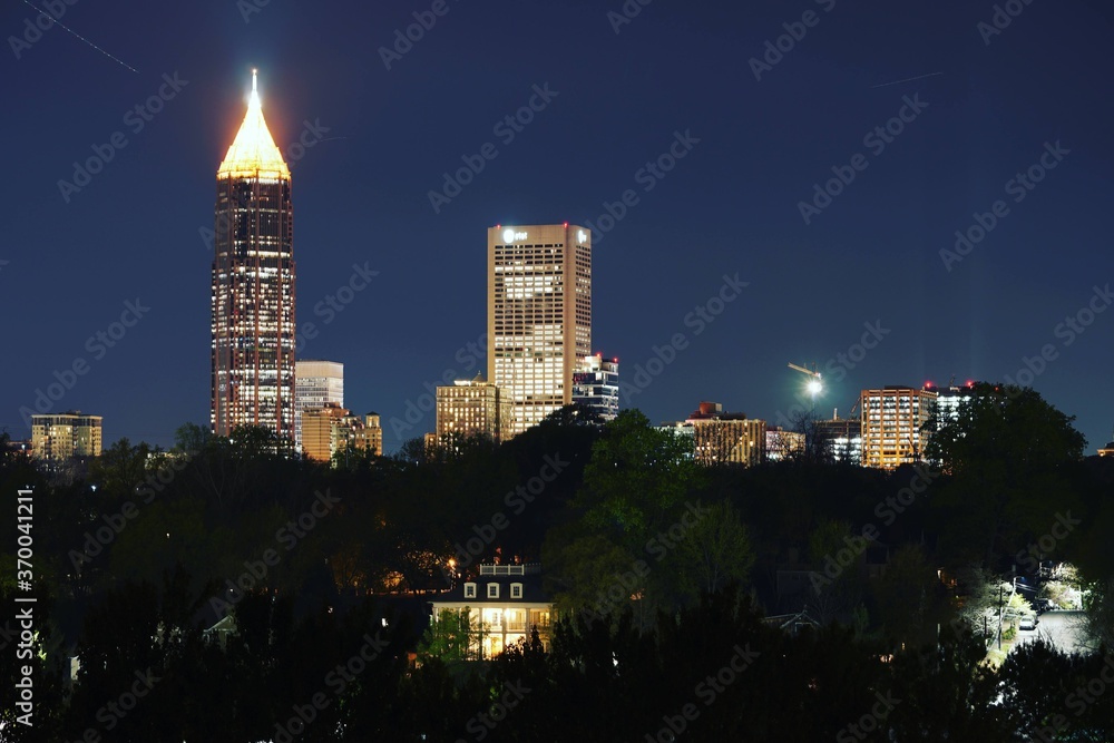 Fototapeta premium Atlanta downtown at night 