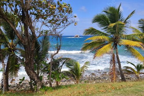 Beautiful view of Pigeon Island National Park, Saint Lucia