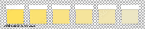 Mockup color palette on transparent background. Vector illustration