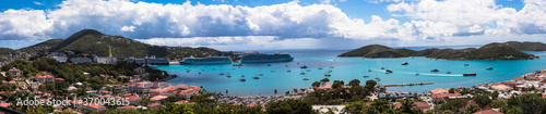 Panoramic view of Charlotte Amalie, capital city of the U.S. Virgin Islands, Caribbean photo