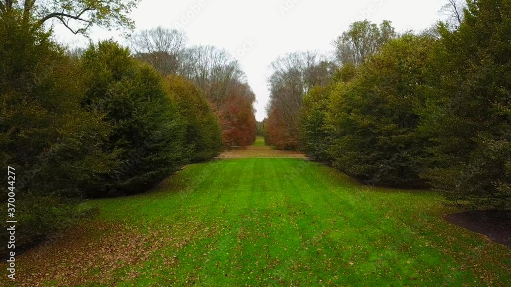 Scenic aerial shot of the famous Westbury Gardens Estate Scenic aerial shot of the famous Westbury Gardens Estate