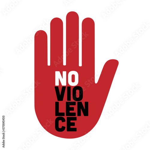 stop no violence illustration.