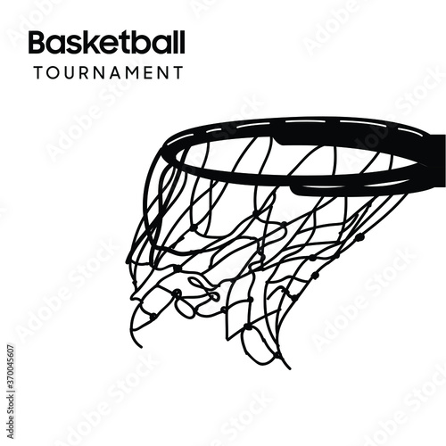 Basketball tournament banner. Sport. Vector illustration