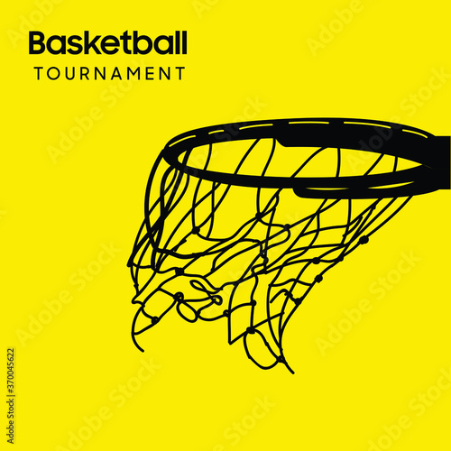 Basketball tournament banner. Sport. Vector illustration