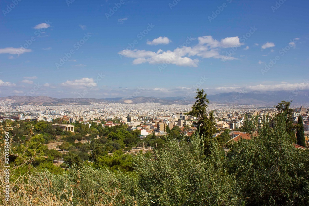 Athens cityscape from its acropoli