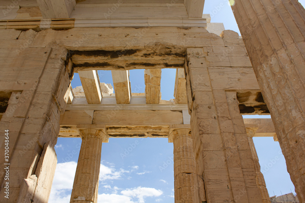 Propylaea ruins in the Athens acropolis