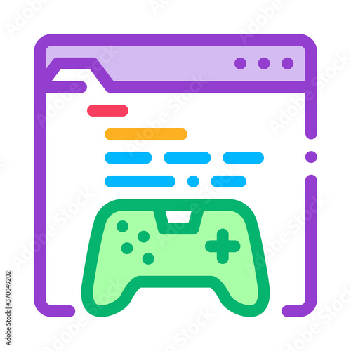 internet game icon vector. internet game sign. color symbol illustration