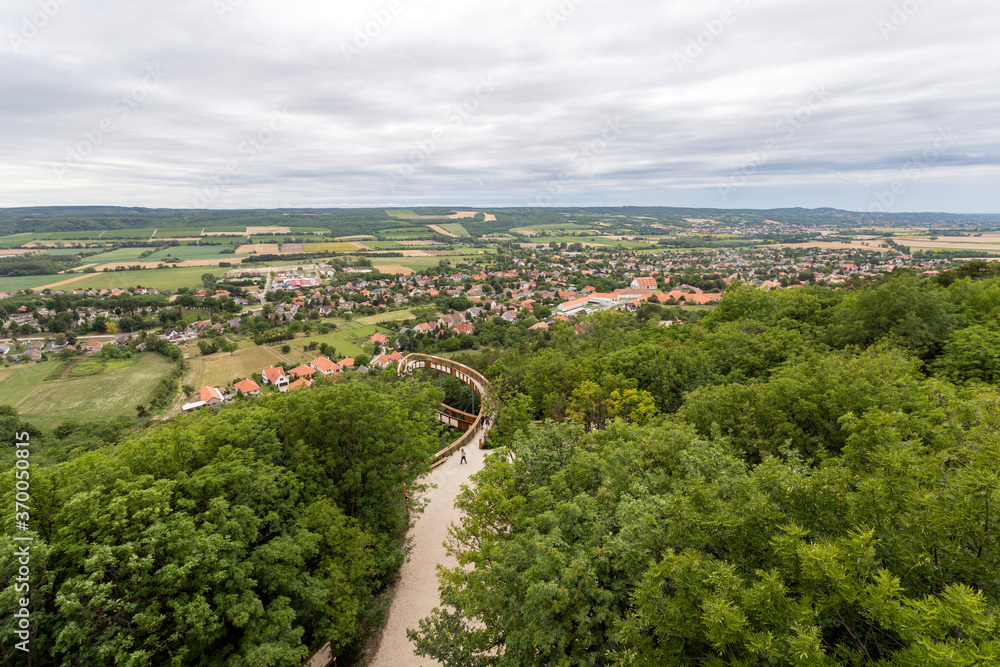 View of the town of Pannonhalma from the Mount of Saint Martin