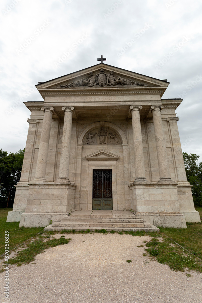 Small chapel at the Pannonhalma Archabbey on a cloudy summer day in Pannonhalma