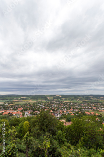 View of the town of Pannonhalma from the Mount of Saint Martin