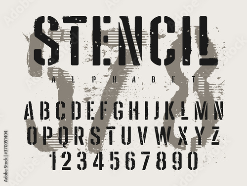 Stencil font 008