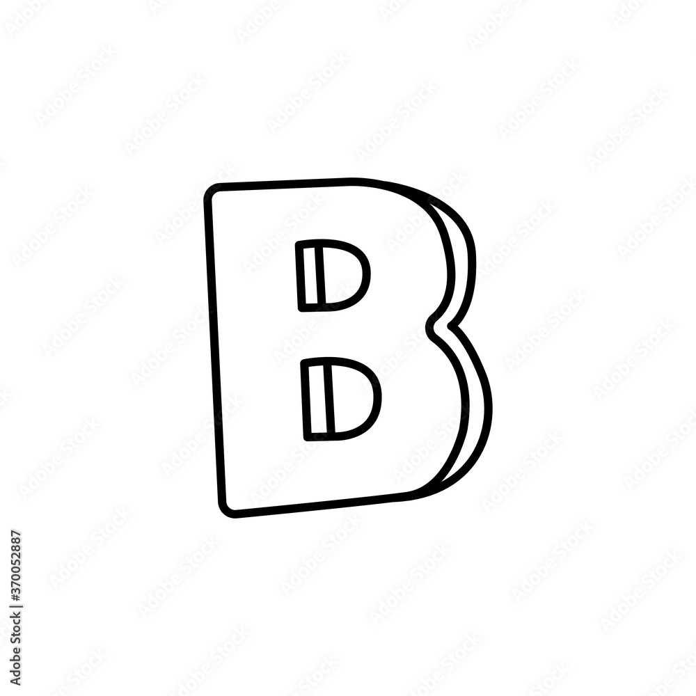 B logo vector illustration. White background B logo vector illustration. White background