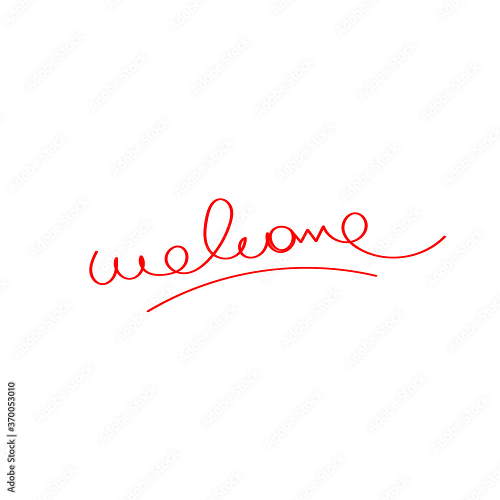 Welcome sign vector illustration. White background