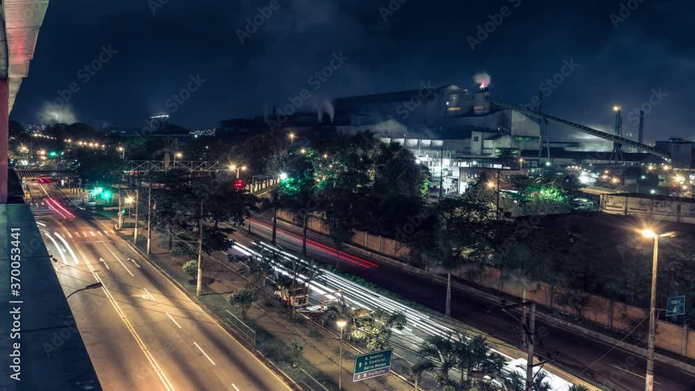 Time lapse traffic at night in Volta Redonda , Brazil Time lapse traffic at night in Volta Redonda , Brazil