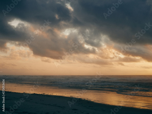 sunset on the beach photo