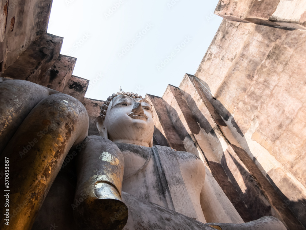 Big Buddha statue in Sukhothai period, Thailand