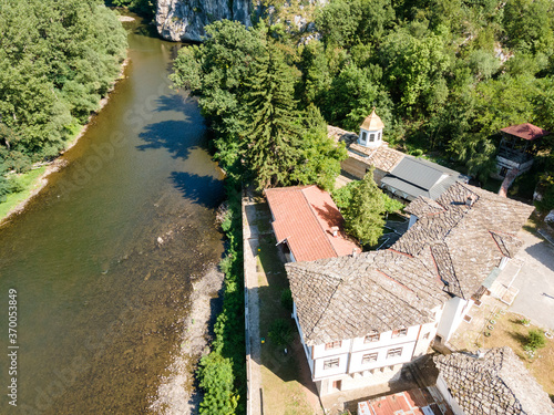 Aerial view of Cherepish Monastery, Bulgaria photo