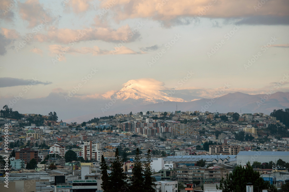 Volcano Cayambe with Quito 