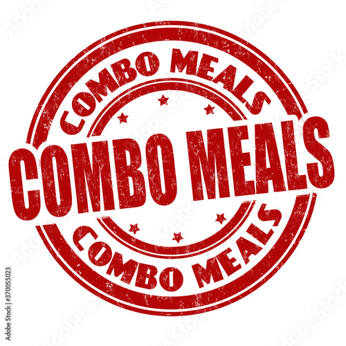 Combo meals sign or stamp