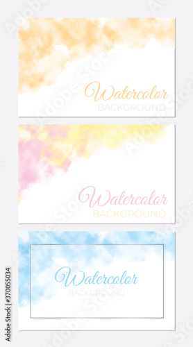 Watercolor Abstract Background Illustration Set