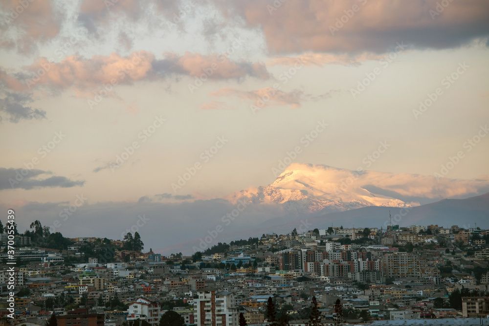 Obraz premium sunset over the city