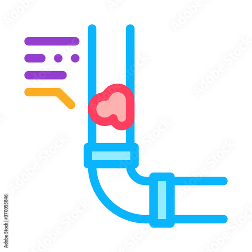 clogged pipe icon vector. clogged pipe sign. color symbol illustration