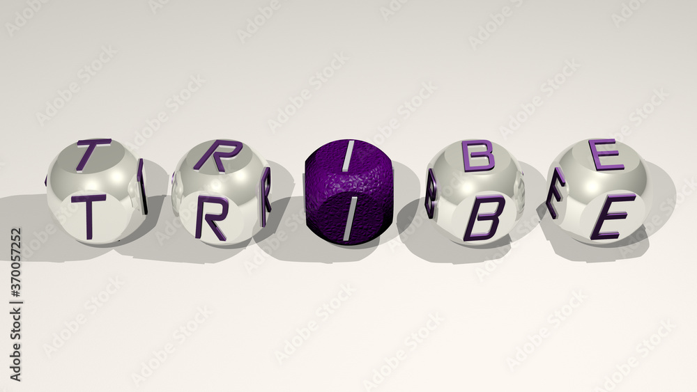 TRIBE combined by dice letters and color crossing for the related meanings of the concept. african and editorial TRIBE combined by dice letters and color crossing for the related meanings of the concept. african and editorial