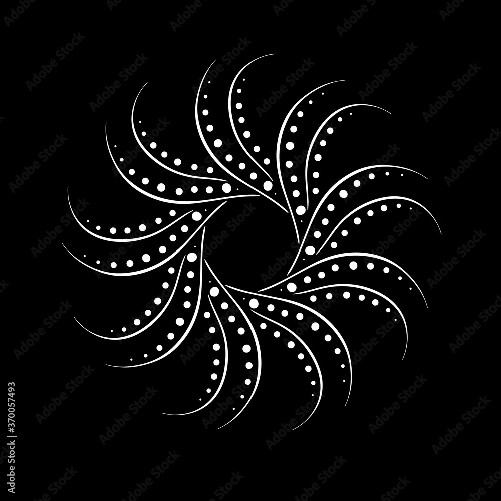 Radial pattern for the texture or basic design of the site in the form ...