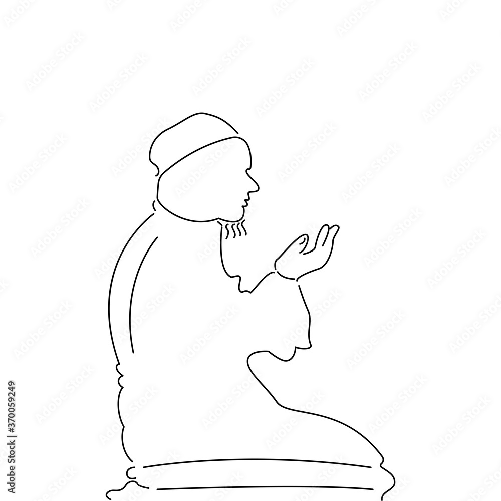 a man praying on a white background a man praying on a white background