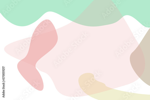 abstract illustration of pastel colors. Organic shapes of delimitated edges