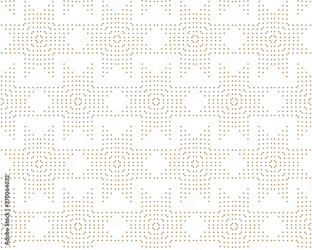 Dotted line pattern in a diamond star seamless repeat shape background
