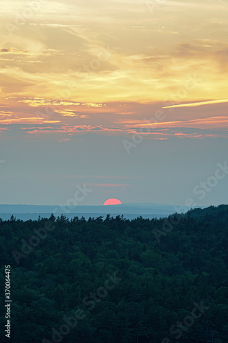 Sunset over the Horizon, Blue Hill Overlook in Acadia National Park