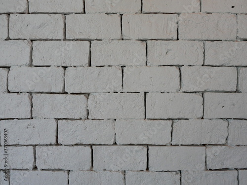 white brick wall texture for background.