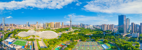 Aerial photos of Wenhua Park, Foshan City, Guangdong Province, China photo