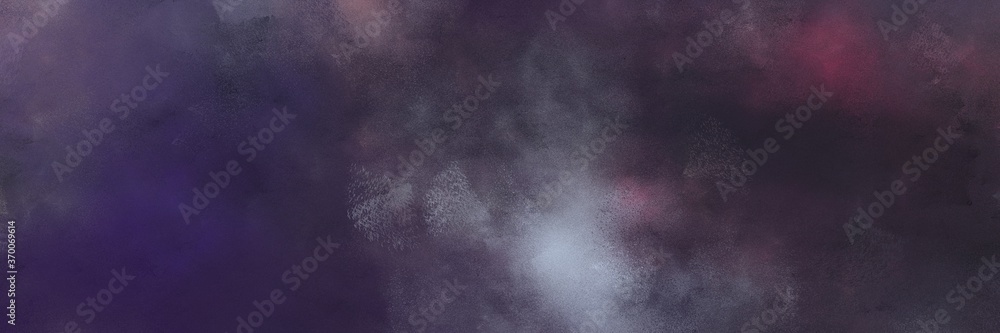 beautiful very dark violet, dark gray and old lavender colored vintage abstract painted background with space for text or image. can be used as horizontal header or banner orientation
