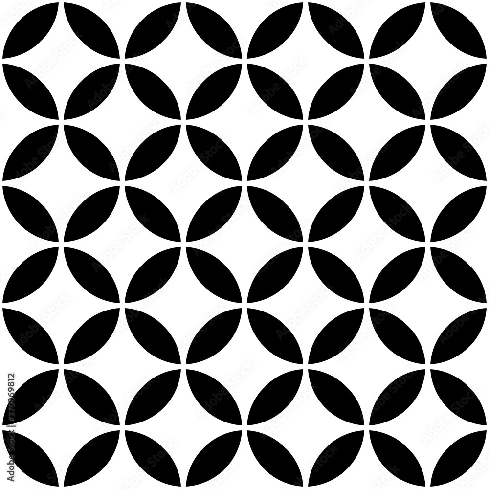 Fototapeta premium Interconnecting circle pattern seamless repeat background
