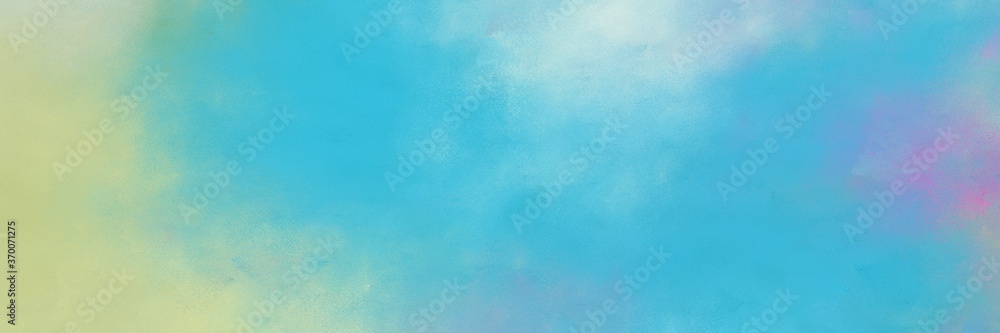 stunning vintage abstract painted background with medium turquoise, ash gray and pastel blue colors and space for text or image. can be used as postcard or poster