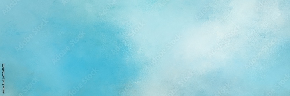 beautiful vintage abstract painted background with light blue, pale turquoise and medium turquoise colors and space for text or image. can be used as header or banner