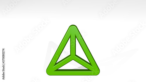 SHAPE PYRAMID from a perspective with the shadow. A thick sculpture made of metallic materials of 3D rendering. illustration and background Free Download SHAPE PYRAMID from a perspective with the shadow. A thick sculpture made of metallic materials of 3D rendering. illustration and background - GFXLoad