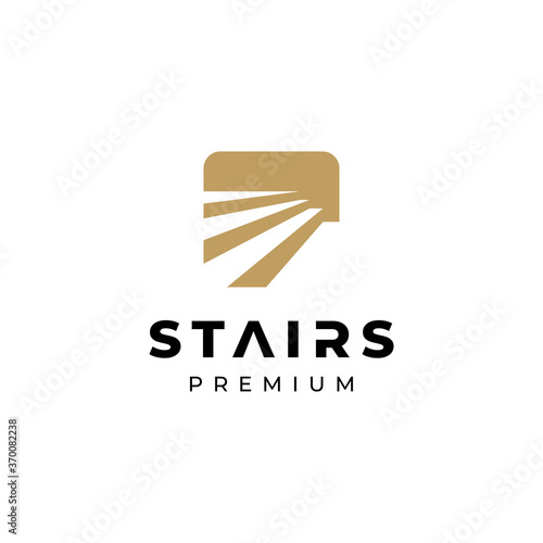 Stairway, upstairs logo symbol vector illustration