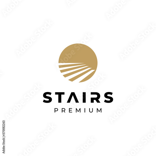 Stairway, upstairs logo symbol vector illustration