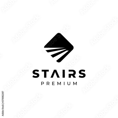 Stairway, upstairs logo symbol vector illustration