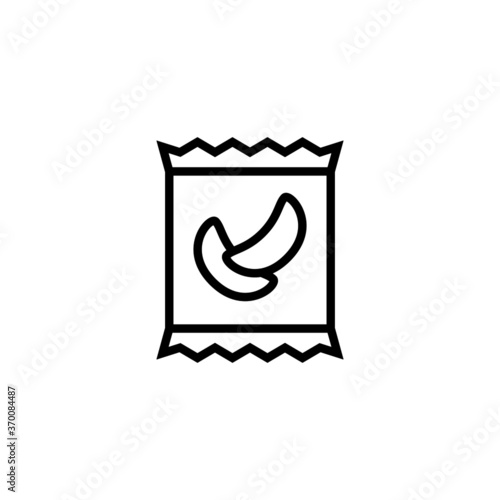 Snacks icon  in black line style icon, style isolated on white background