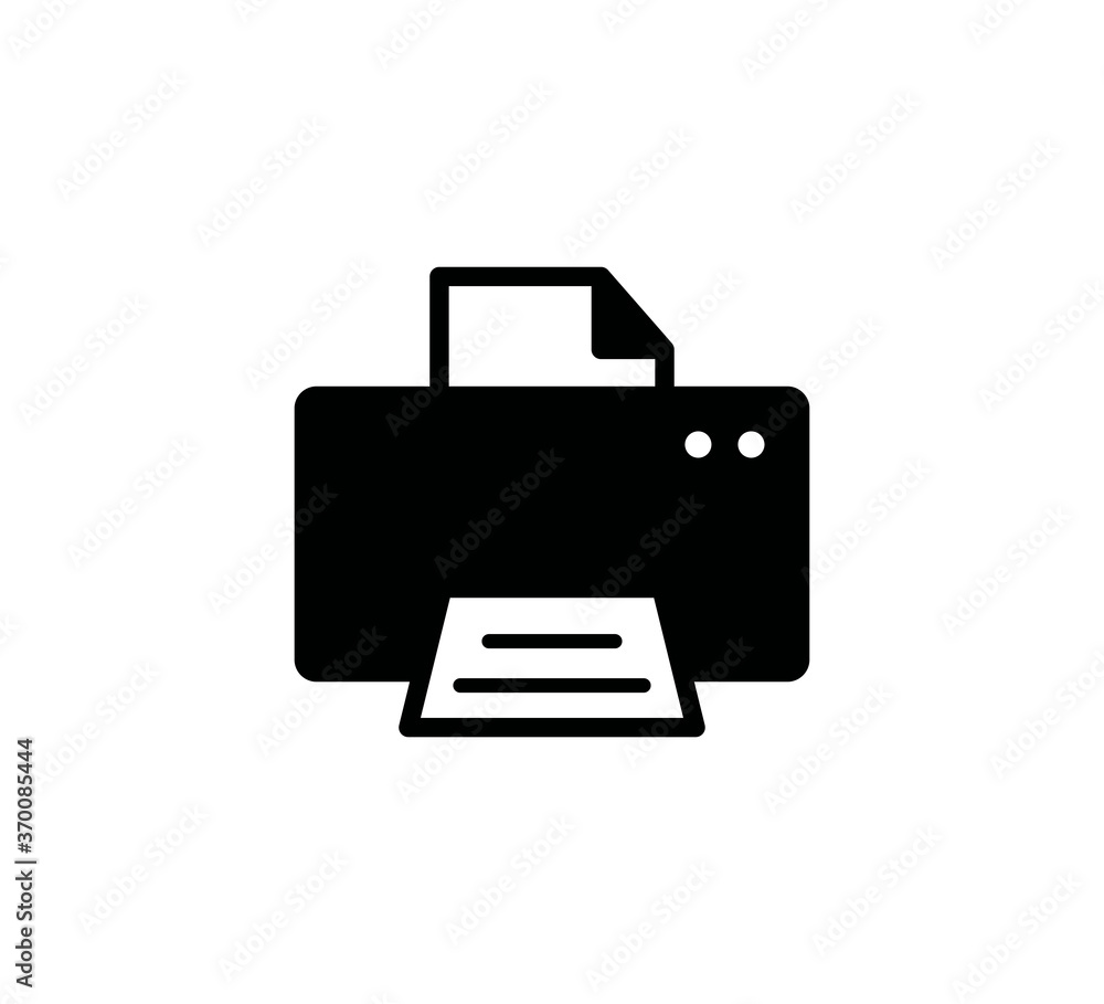 Printer icon flat style vector illustration