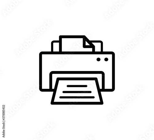 Printer icon flat style vector illustration